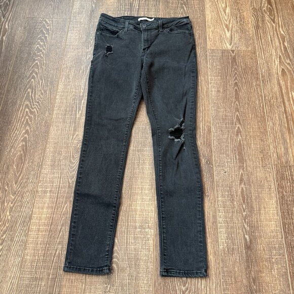 Levi’s 711 Distressed Skinny Jeans – Size 29x30 - Picture 2 of 15